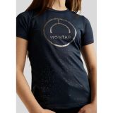 Camiseta de chica Montar Sille Gun Metal Logo