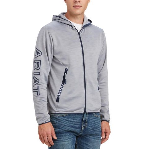 SUDADADERAAriat Byron Full Zip Hombre Gris