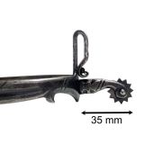 Espuela vaquera de fragua gallo curvo ruleta,CORTO