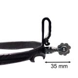 Espuela vaquera de fragua gallo recto ruleta trébo