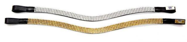 FRONTALERA QUEEN DRESSAGE CON CRISTALES CURVADA