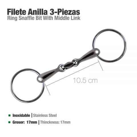 filete anillas 3 piezas inox zaldi