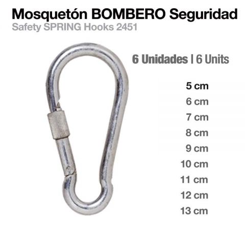 MOSQUETÓN BOMBERO SEGURIDAD 2451 ZALDI