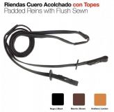 RIENDAS CUERO ACOLCHADO CON TOPES 1821 ZALDI