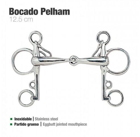 BOCADO PELHAM PARTIDO INOX 212503 zaldi