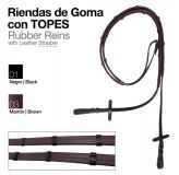 RIENDAS GOMA CUERO CON TOPES