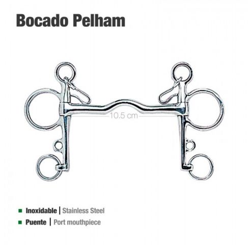 BOCADO PELHAM PUENTE INOX 21250C
