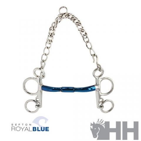 BOCADO SEFTON ROYAL BLUE PELHAM EMBOCADURA RECTA G