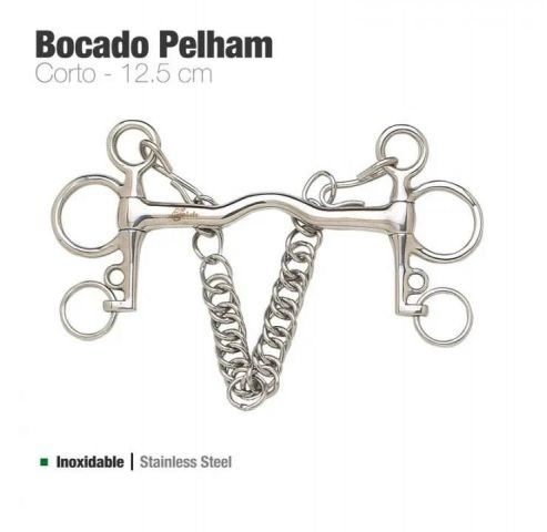 BOCADO PELHAM CORTO INOXIDABLE ZALDI
