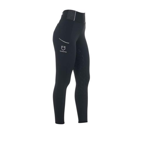 LEGGINGS EQUESTRO NEGRO/CRISTAL CINTURA ALTA