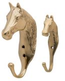 PERCHA CABEZA CABALLO LATON DORADO